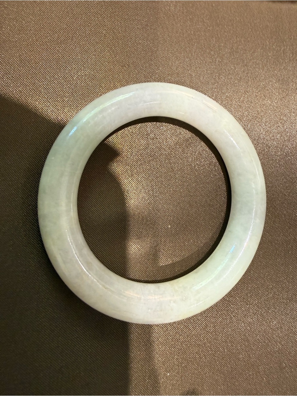Pale Green Jade Bangle Bracelet